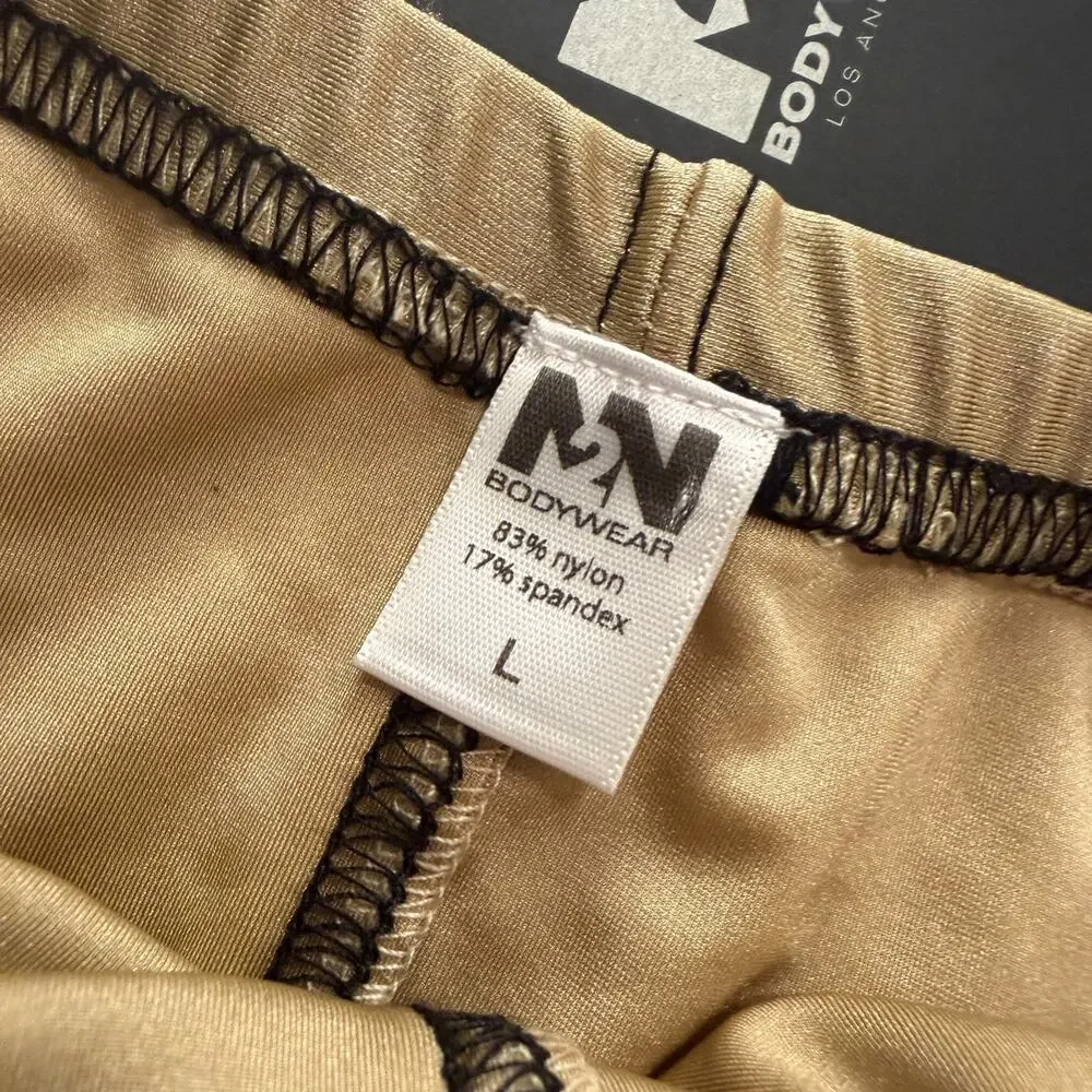 NEW N2N Bodywear Mens Titan Sport Swim Brief O-Ring Color Light Beige Size Large